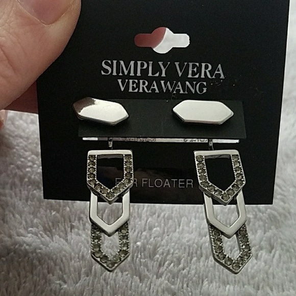 Vera Wang Jewelry - Vera Wang Ear floater rhinestone drop earrings